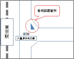 場所　東京駅八重洲中央口前交差点