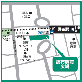 調布駅前広場の地図