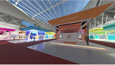 画像：「ヴァーチャル産業交流展2020」3D空間会場