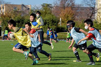 ラグビー体験会の様子（昨年度）