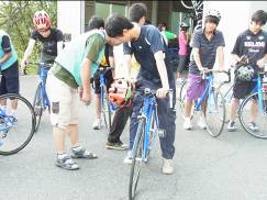 自転車のサイズ合わせ