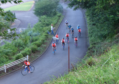 1kmの周回コースを体験中