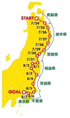 コース説明の日本地図