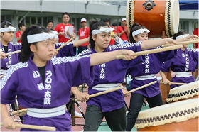 写真：◆地元郷土芸能の紹介＜郡山うねめ太鼓＞（福島県郡山市）