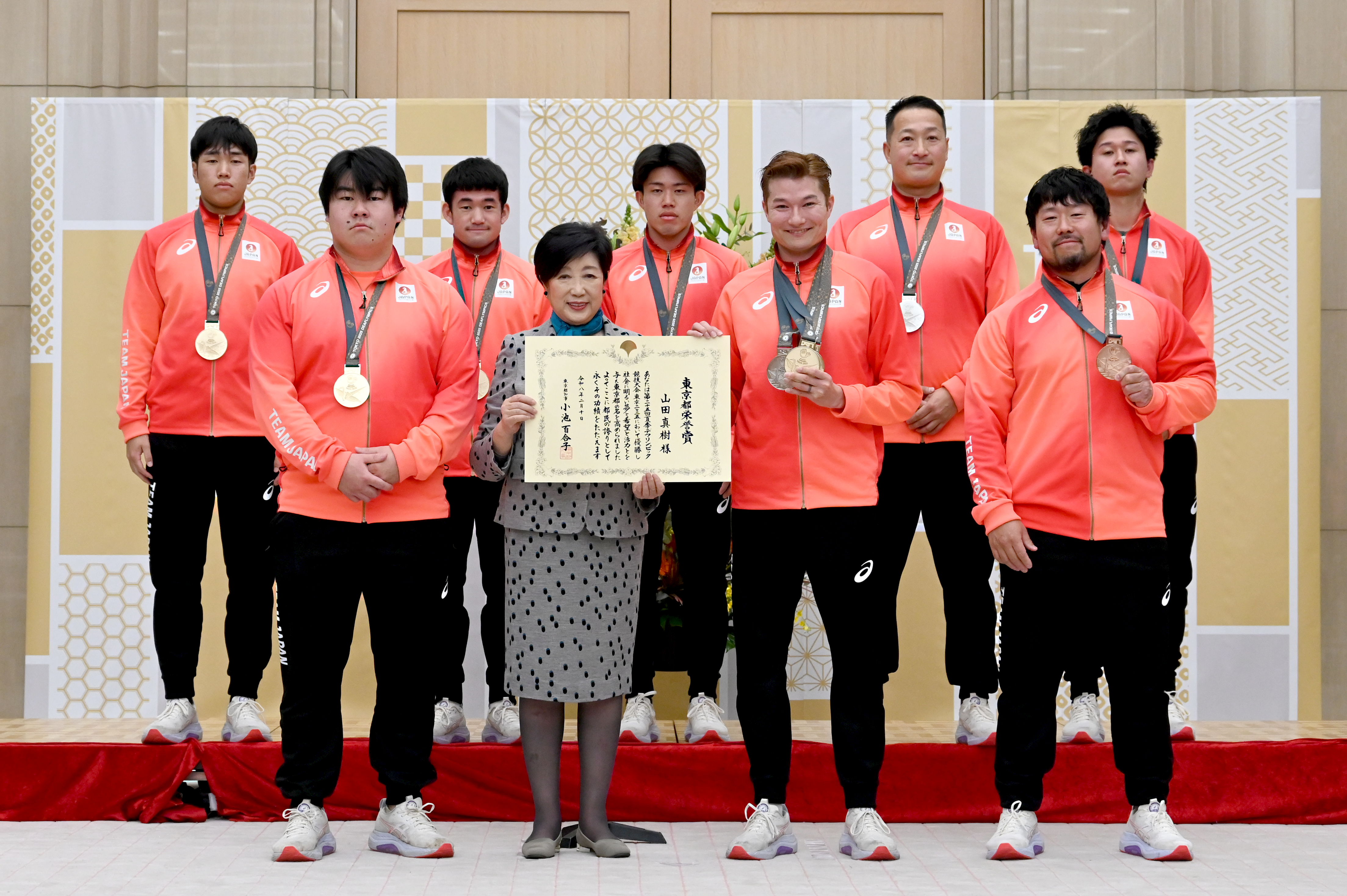 デフ陸上（≒山田真樹選手）への賞状授与後カット