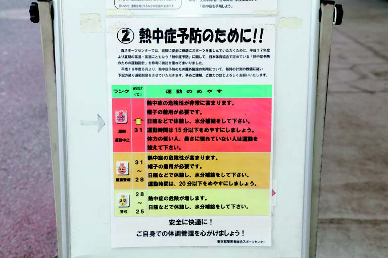Image: Notice of heat stroke prevention