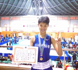 2018年12月全日本女子選手権 ライトフライ級優勝時の写真