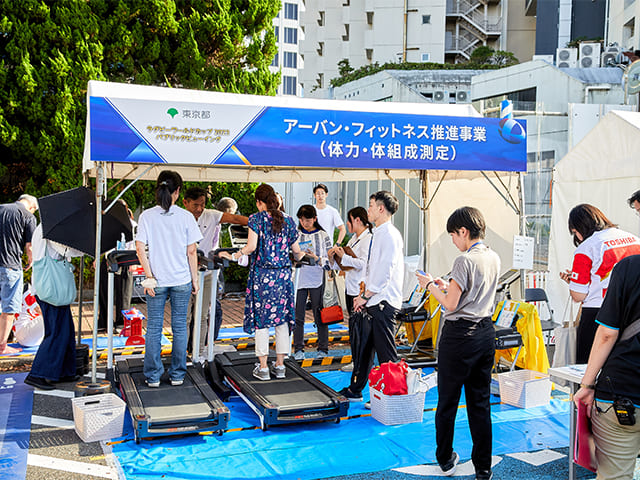 みんな真剣!体力・体組成測定