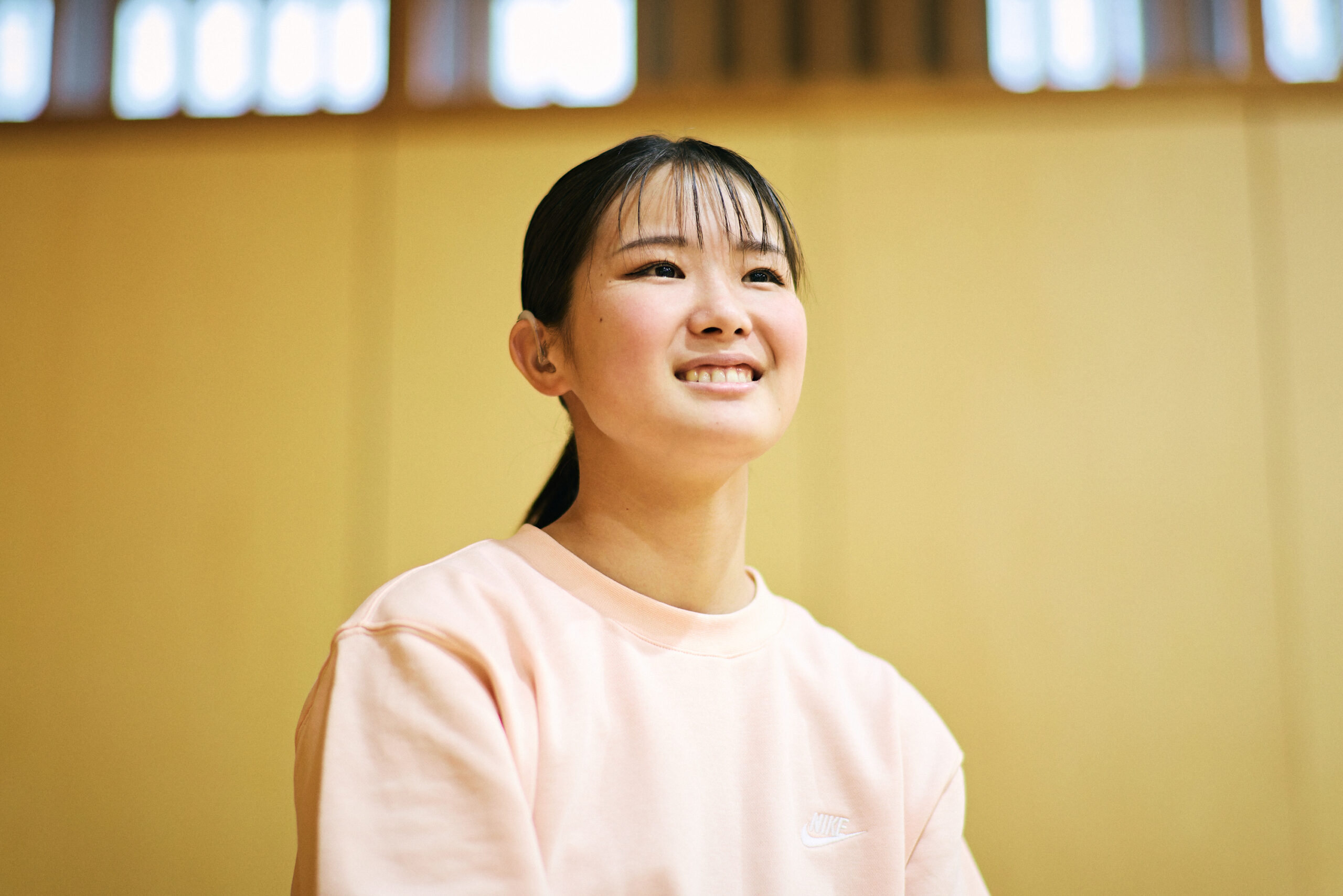 The photo of Ogura getting inerviewed
